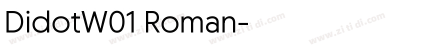 DidotW01 Roman字体转换